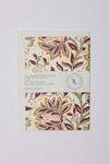 Hand Block Printed Greeting Card - Dahlia Glitz Scarlet