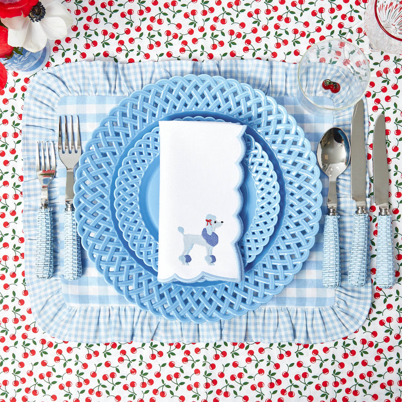 Blue Basketweave Starter Plate