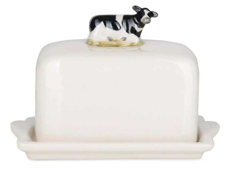 Ceramic Cow Butter Dish