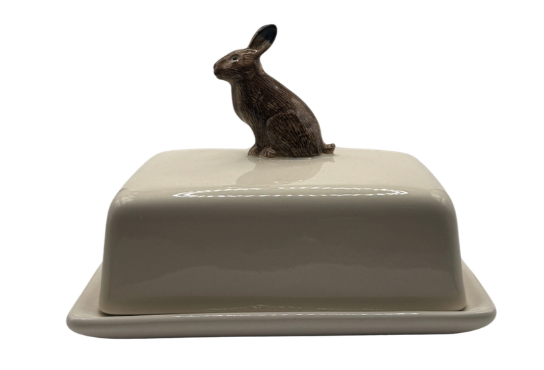 Ceramic Hare Butter Dish