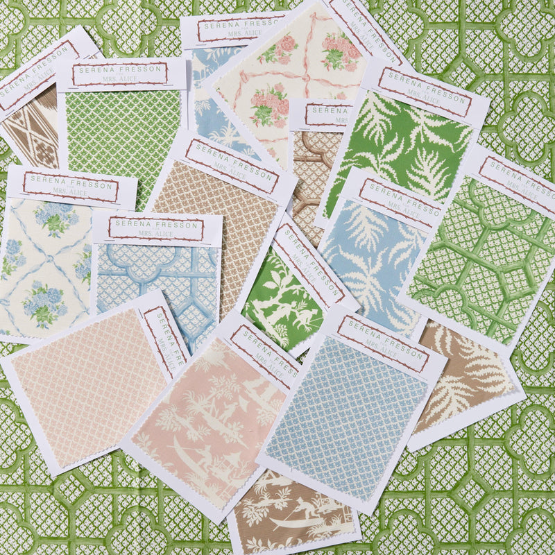Green Lotus Flower Fabric - Mrs. Alice