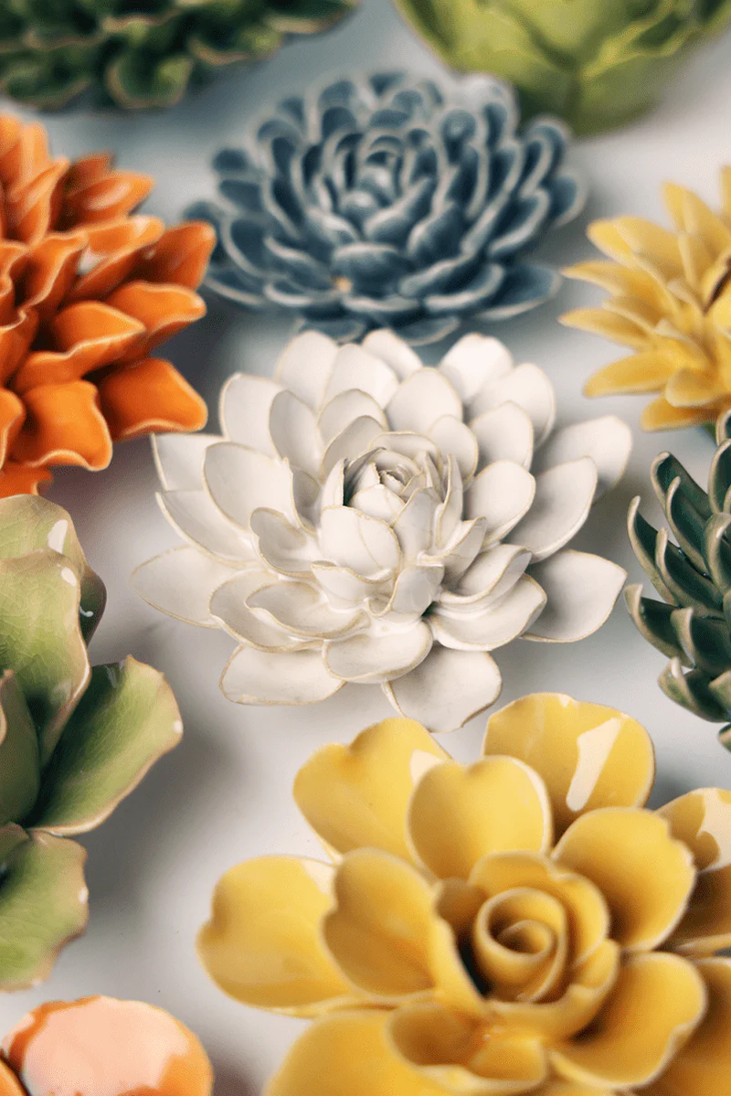 Ivory Snowdrop Ceramic Flower