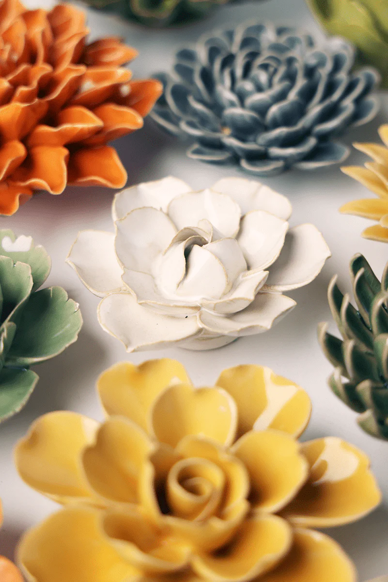 Ivory Daffodil Ceramic Flower