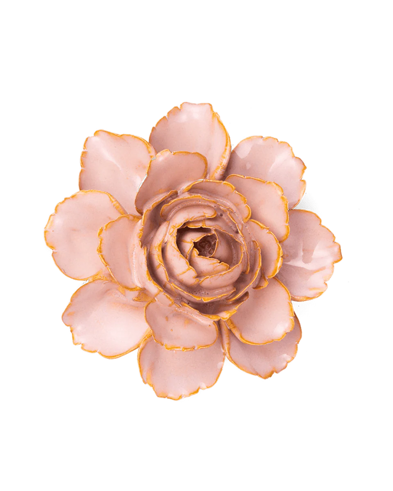 Rose Pink Camellia Ceramic Flower