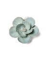 Milk Teal Poppy Ceramic Flower
