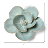 Milk Teal Poppy Ceramic Flower