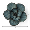 Navy Poppy Ceramic Flower