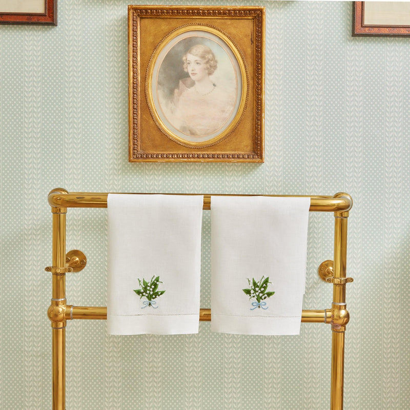 Lily of the Valley Linen Hand Towel - Mrs. Alice