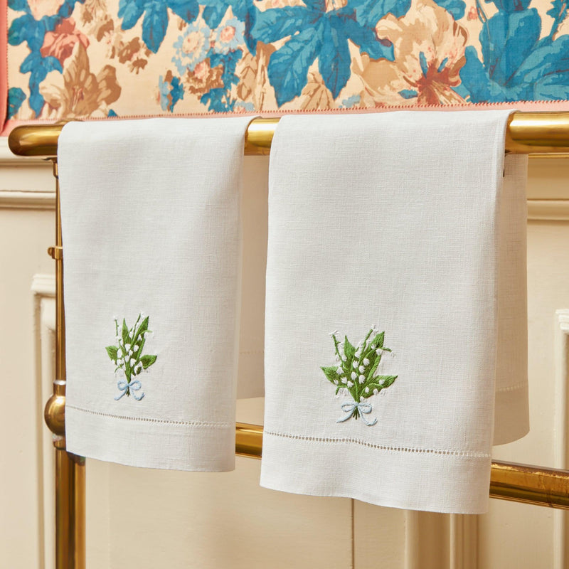 Lily of the Valley Linen Hand Towel - Mrs. Alice
