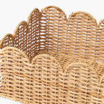 Scalloped Rattan Baskets (Set of 3)