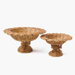 Luciana Bow Rattan Scalloped Bowl