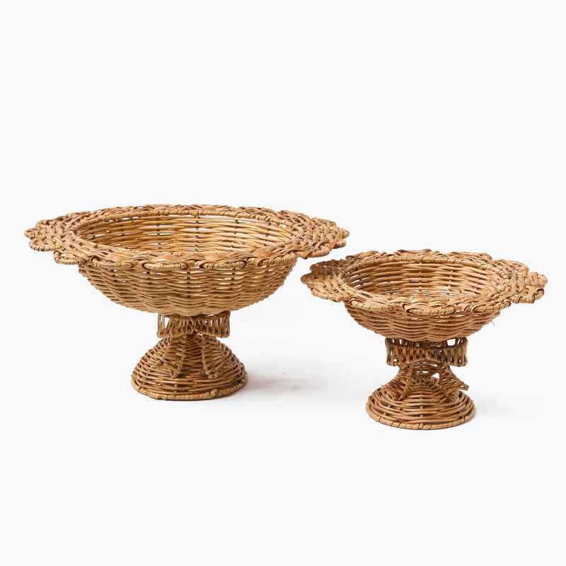 Luciana Bow Rattan Scalloped Bowl