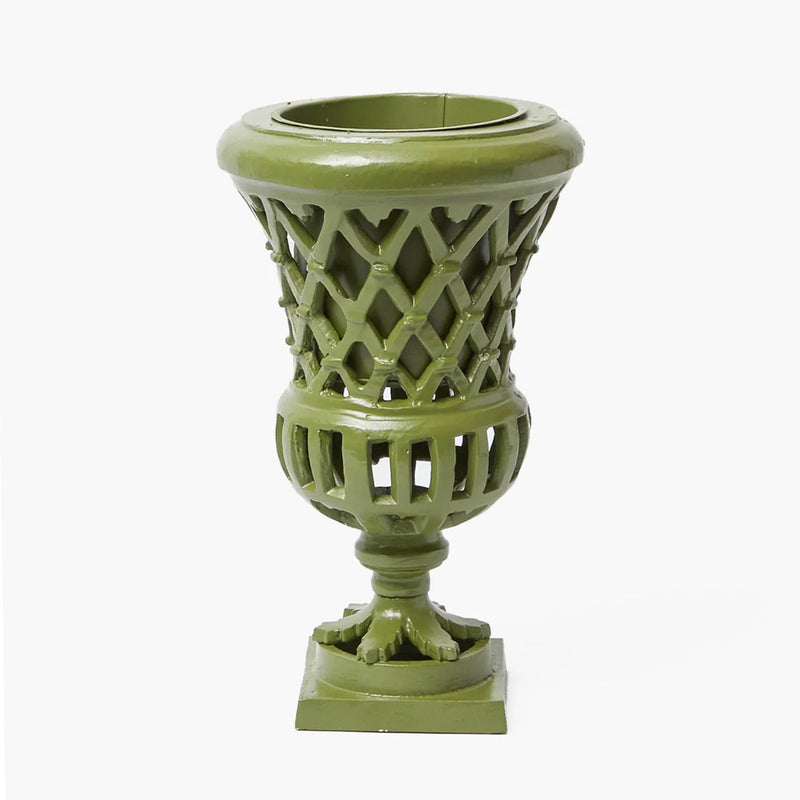 Small Adelaide Green Lattice Urn Vase