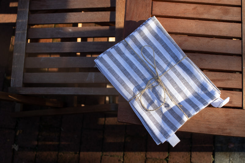 Linen Cotton Tea Towels - Set of 3
