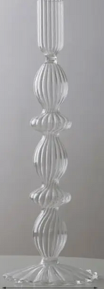 Lace Taper Glass Candlestick Holder