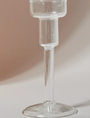 Modern Clear Glass Candle Holder