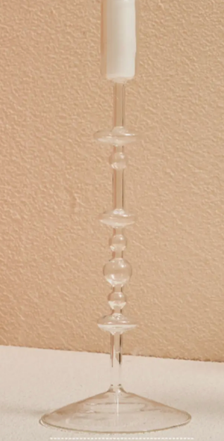 Modern Clear Glass Candle Holder